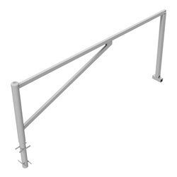 Schake Drehschranke 3,00m, für Vorhangschloss Drehpfosten: Ø 102mm, Schrankenarm: 60x40mm inkl. 2 Auflagepfosten, zum Einbetonie