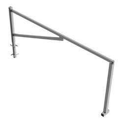 Schake Drehschranke 3,00m, für Vorhangschloss Drehpfosten: Ø 102mm, Schrankenarm: 60x40mm inkl. 2 Auflagepfosten, zum Einbetonie