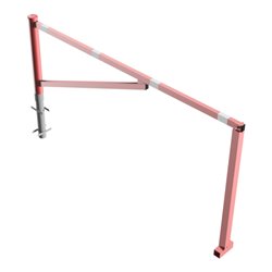 Schake Drehschranke 2,50m, für Vorhangschloss Drehpfosten: Ø 102mm, Schrankenarm: 60x40mm inkl. 2 Auflagepfosten, zum Einbetonie