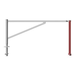 Schake Drehschranke 2,50m + Dreikantverschluß Drehpfosten: Ø 102mm, Schrankenarm: 60x40mm inkl. 2 Auflagepfosten, zum Einbetonie