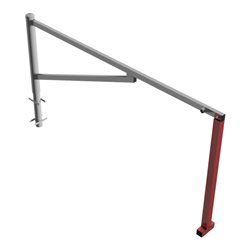 Schake Drehschranke 2,50m + Dreikantverschluß Drehpfosten: Ø 102mm, Schrankenarm: 60x40mm inkl. 2 Auflagepfosten, zum Einbetonie