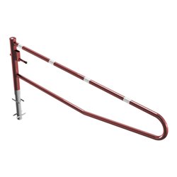 Schake Gatterschranke drehbar 3,00m + Profilzylinder Drehpfosten: Ø 102mm, Schrankenarm: Ø 60mm zum Einbetonieren, beschichtet, 