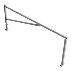 Schake Drehschranke 3,50m, für Vorhangschloss Drehpfosten: Ø 102mm, Schrankenarm: 60x40mm inkl. 2 Auflagepfosten, zum Einbetonie