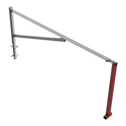 Schake Drehschranke 3,00m + Dreikantverschluß Drehpfosten: Ø 102mm, Schrankenarm: 60x40mm inkl. 2 Auflagepfosten, zum Einbetonie