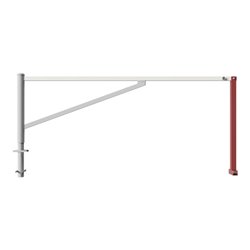 Schake Drehschranke 3,00m + Dreikantverschluß Drehpfosten: Ø 102mm, Schrankenarm: 60x40mm inkl. 2 Auflagepfosten, zum Einbetonie