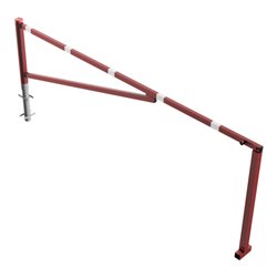 Schake Drehschranke 3,50m + Dreikantverschluß Drehpfosten: Ø 102mm, Schrankenarm: 60x40mm inkl. 2 Auflagepfosten, zum Einbetonie