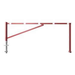 Schake Drehschranke 3,00m, für Vorhangschloss Drehpfosten: Ø 102mm, Schrankenarm: 60x40mm inkl. 2 Auflagepfosten, zum Einbetonie