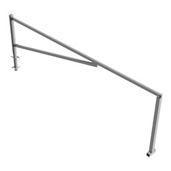 Schake Drehschranke 4,00m, für Vorhangschloss Drehpfosten: Ø 102mm, Schrankenarm: 60x40mm inkl. 2 Auflagepfosten, zum Einbetonie