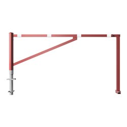 Schake Drehschranke 2,50m + Dreikantverschluß Drehpfosten: Ø 102mm, Schrankenarm: 60x40mm inkl. 2 Auflagepfosten, zum Einbetonie