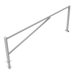 Schake Drehschranke 3,50m + Dreikantverschluß Drehpfosten: Ø 102mm, Schrankenarm: 60x40mm inkl. 2 Auflagepfosten, zum Einbetonie