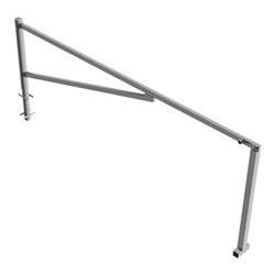 Schake Drehschranke 3,50m + Dreikantverschluß Drehpfosten: Ø 102mm, Schrankenarm: 60x40mm inkl. 2 Auflagepfosten, zum Einbetonie