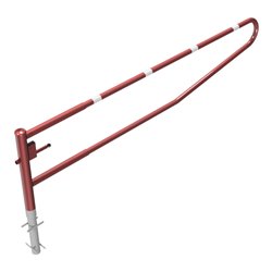 Schake Gatterschranke drehbar 3,50m + Dreikantverschluß Drehpfosten: Ø 102mm, Schrankenarm: Ø 60mm zum Einbetonieren, beschichte