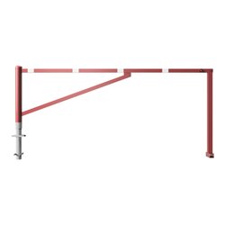 Schake Drehschranke 3,00m + Dreikantverschluß Drehpfosten: Ø 102mm, Schrankenarm: 60x40mm inkl. 2 Auflagepfosten, zum Einbetonie