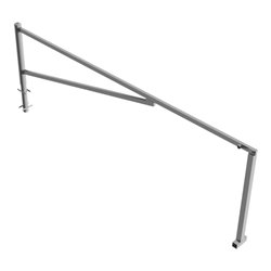 Schake Drehschranke 4,00m + Dreikantverschluß Drehpfosten: Ø 102mm, Schrankenarm: 60x40mm inkl. 2 Auflagepfosten, zum Einbetonie