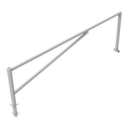 Schake Drehschranke 4,00m + Dreikantverschluß Drehpfosten: Ø 102mm, Schrankenarm: 60x40mm inkl. 2 Auflagepfosten, zum Einbetonie