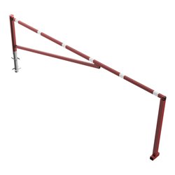 Schake Drehschranke 4,00m, für Vorhangschloss Drehpfosten: Ø 102mm, Schrankenarm: 60x40mm inkl. 2 Auflagepfosten, zum Einbetonie