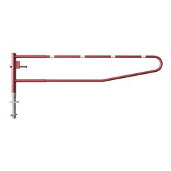 Schake Gatterschranke drehbar 3,50m + Profilzylinder Drehpfosten: Ø 102mm, Schrankenarm: Ø 60mm zum Einbetonieren, beschichtet, 