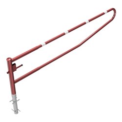 Schake Gatterschranke drehbar 3,50m + Profilzylinder Drehpfosten: Ø 102mm, Schrankenarm: Ø 60mm zum Einbetonieren, beschichtet, 