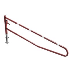 Schake Gatterschranke drehbar 3,50m + Profilzylinder Drehpfosten: Ø 102mm, Schrankenarm: Ø 60mm zum Einbetonieren, beschichtet, 