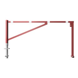 Schake Drehschranke 2,50m + Profilzylinder Drehpfosten: Ø 102mm, Schrankenarm: 60x40mm inkl. 2 Auflagepfosten, zum Einbetonieren