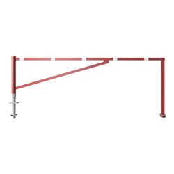 Schake Drehschranke 3,50m, für Vorhangschloss Drehpfosten: Ø 102mm, Schrankenarm: 60x40mm inkl. 2 Auflagepfosten, zum Einbetonie