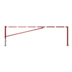 Schake Drehschranke 4,50m, für Vorhangschloss Drehpfosten: Ø 102mm, Schrankenarm: 60x40mm inkl. 2 Auflagepfosten, zum Einbetonie