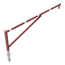 Schake Drehschranke 3,00m + Profilzylinder Drehpfosten: Ø 102mm, Schrankenarm: 60x40mm inkl. 2 Auflagepfosten, zum Einbetonieren