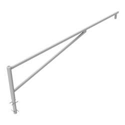 Schake Drehschranke 4,00m + Profilzylinder Drehpfosten: Ø 102mm, Schrankenarm: 60x40mm inkl. 2 Auflagepfosten, zum Einbetonieren