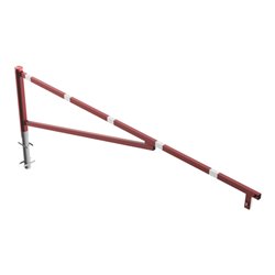 Schake Drehschranke 3,50m + Profilzylinder Drehpfosten: Ø 102mm, Schrankenarm: 60x40mm inkl. 2 Auflagepfosten, zum Einbetonieren