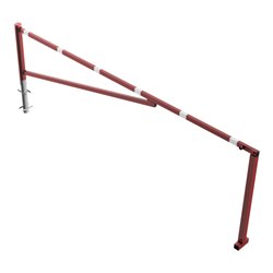 Schake Drehschranke 4,00m + Dreikantverschluß Drehpfosten: Ø 102mm, Schrankenarm: 60x40mm inkl. 2 Auflagepfosten, zum Einbetonie