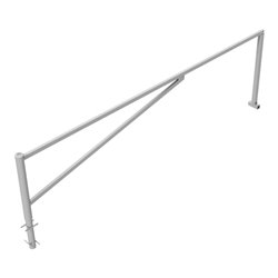 Schake Drehschranke 4,50m, für Vorhangschloss Drehpfosten: Ø 102mm, Schrankenarm: 60x40mm inkl. 2 Auflagepfosten, zum Einbetonie