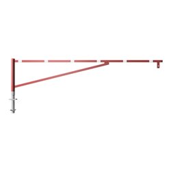 Schake Drehschranke 4,00m + Profilzylinder Drehpfosten: Ø 102mm, Schrankenarm: 60x40mm inkl. 2 Auflagepfosten, zum Einbetonieren