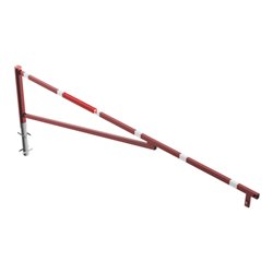 Schake Drehschranke 4,00m + Profilzylinder Drehpfosten: Ø 102mm, Schrankenarm: 60x40mm inkl. 2 Auflagepfosten, zum Einbetonieren