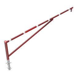 Schake Drehschranke 4,00m + Profilzylinder Drehpfosten: Ø 102mm, Schrankenarm: 60x40mm inkl. 2 Auflagepfosten, zum Einbetonieren