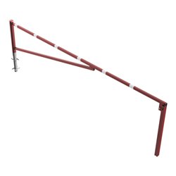 Schake Drehschranke 4,50m + Profilzylinder Drehpfosten: Ø 102mm, Schrankenarm: 60x40mm inkl. 2 Auflagepfosten, zum Einbetonieren