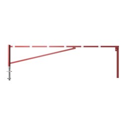 Schake Drehschranke 4,50m + Profilzylinder Drehpfosten: Ø 102mm, Schrankenarm: 60x40mm inkl. 2 Auflagepfosten, zum Einbetonieren