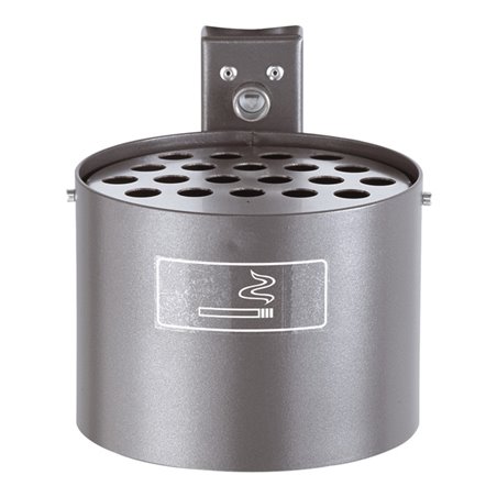 Schake Rundascher zur Wand, + Pfostenbefestigung + Schiene, Schlüssel, Aufkleber, 4L, Ø 200mm, +, beschichtet, + Standpfosten Ø 