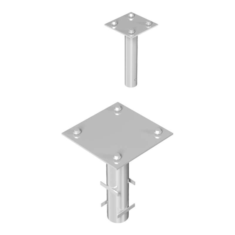 Schake Satz Bodenhülse für Haupt, Auflagepfosten der Wegeschranke Typ 415 inkl. Schrauben