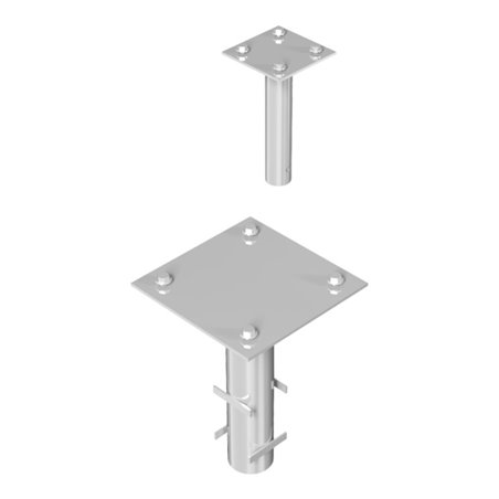Schake Satz Bodenhülse für Haupt, Auflagepfosten der Wegeschranke Typ 415 inkl. Schrauben