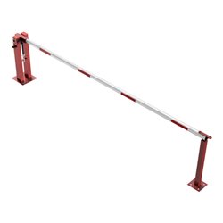 Schake Wegeschranken 4m + fester Auflagestütze, Dreikantverschluss Stahlkonstruktion 120x80mm