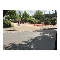 Schake Wegesperren 3,00m feststehend, weiß, beschichtet, + rot reflektierenden Leuchtstreifen, ohne Knieholm