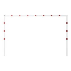 Schake Höhenbegrenzer 70x70mm, feststehend, zum Einbetonieren, 2,00m Gesamtbreite: 4,00m, weiß / rot