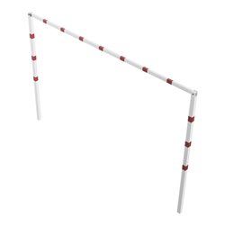 Schake Höhenbegrenzer 70x70mm, feststehend, zum Einbetonieren, 2,00m Gesamtbreite: 4,00m, weiß / rot