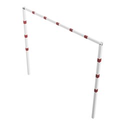 Schake Höhenbegrenzer 70x70mm, feststehend, zum Einbetonieren, 2,00m Gesamtbreite: 3,00m, weiß / rot