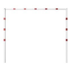 Schake Höhenbegrenzer 70x70mm, feststehend, zum Einbetonieren, 2,00m Gesamtbreite: 3,00m, weiß / rot