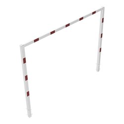 Schake Höhenbegrenzer, feststehend, 100x100mm zum Einbetonieren, 2,30m Gesamtbreite: 4,00m, weiß / rot