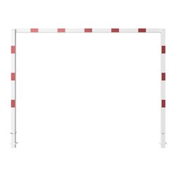 Schake Höhenbegrenzer, feststehend, 100x100mm zum Einbetonieren, 2,30m Gesamtbreite: 4,00m, weiß / rot