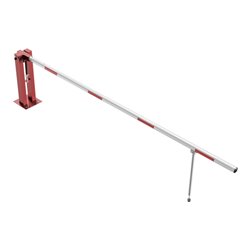 Schake Wegeschranken 4m + Pendelstütze, Bodenplatte zum Aufdübeln, für Vorhangschloß Stahlkonstruktion 120x80mm