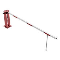 Schake Wegeschranken 3m + Pendelstütze, Bodenplatte zum Aufdübeln + Dreikantverschluß Stahlkonstruktion 120x80mm