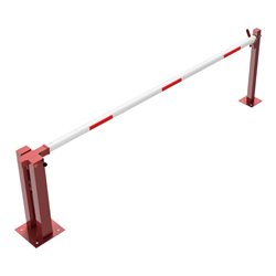 Schake Wegeschranken 3m + fester Auflagestütze Stahlkonstruktion 120x80mm